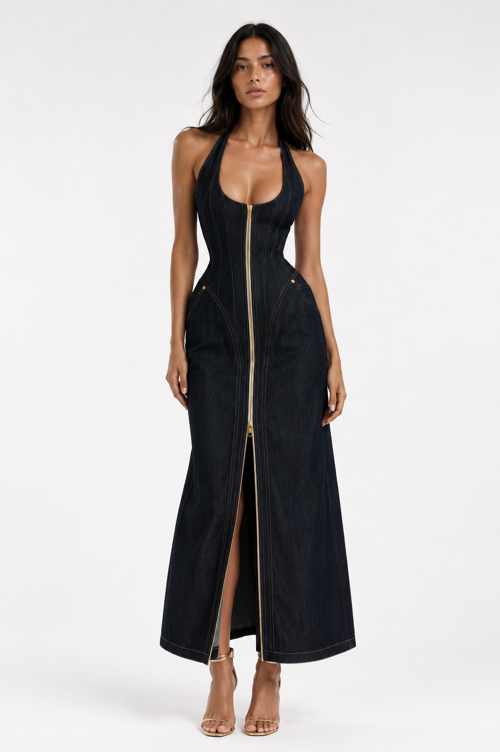 Denim Vera Dress — Kae Paris