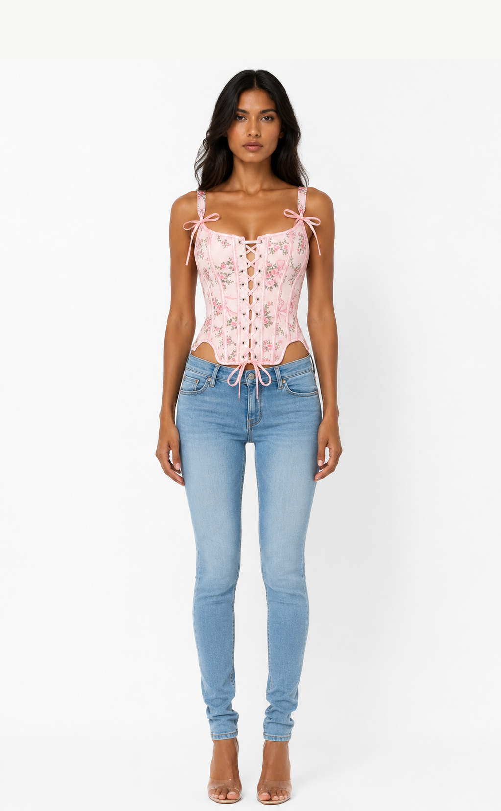 Fleur Corset Top Pink