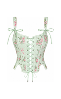 Fleur Corset Top Light Green